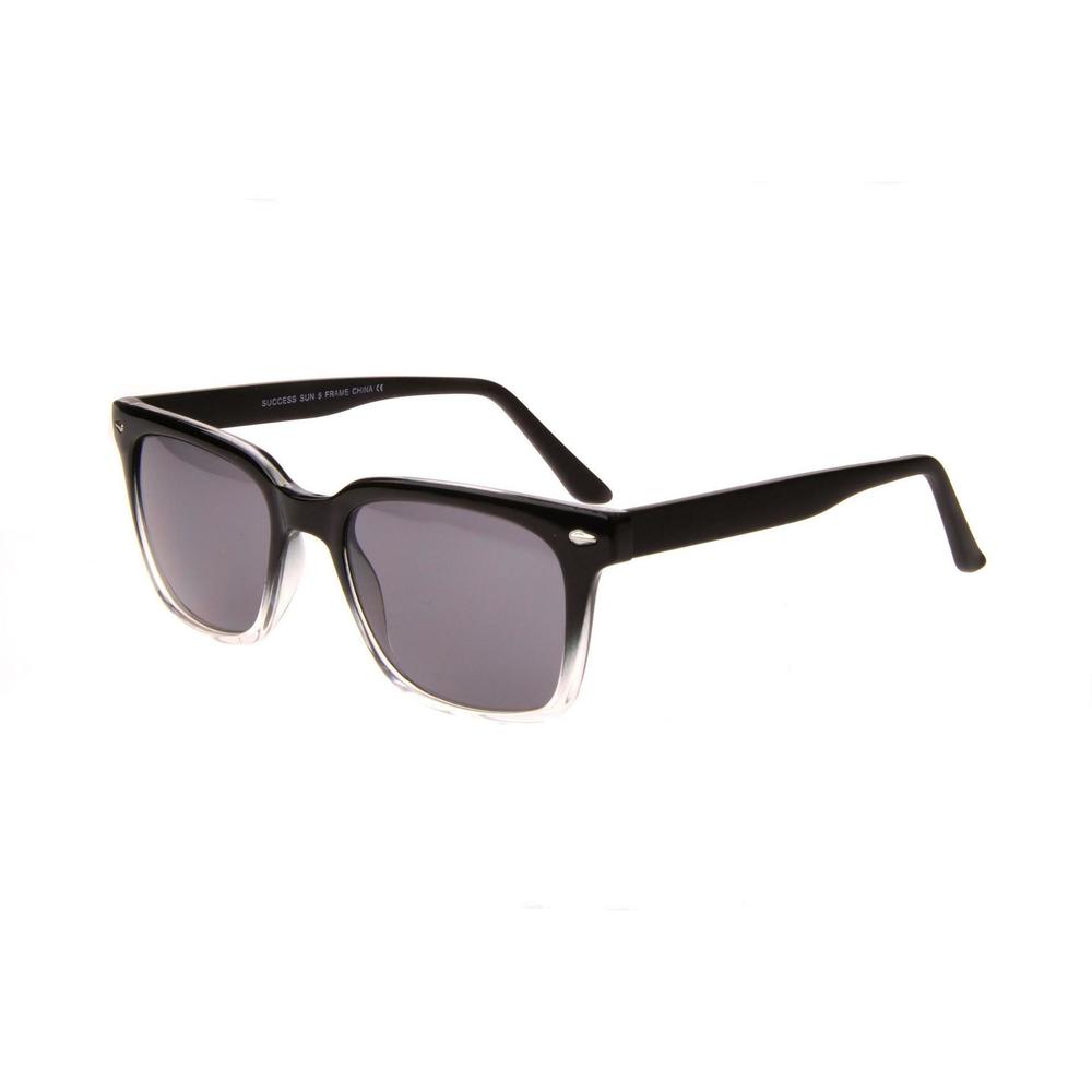 NEW SUCCESS SUN #5 Black Gradient Sunglasses with Grey Lenses 52/19/145